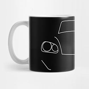 Citroen DS outline graphic (white) Mug